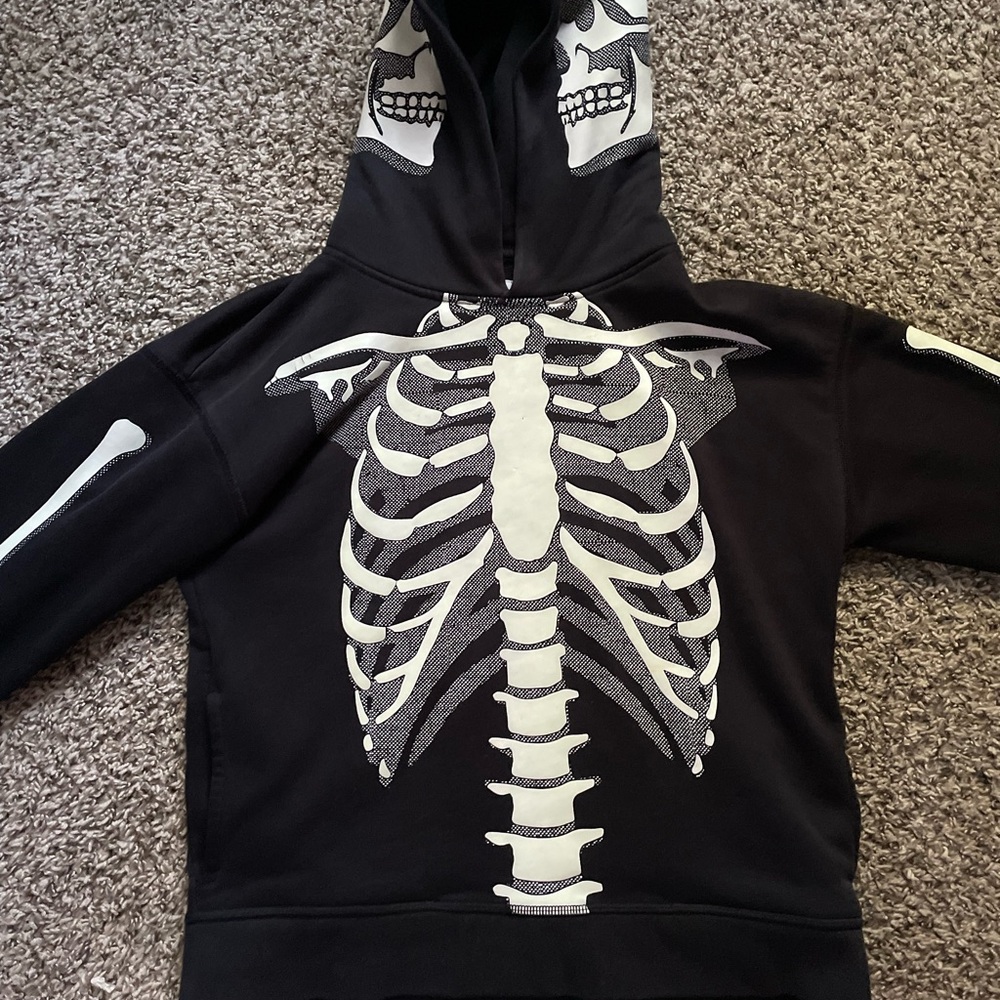 Gap vintage Black Skeleton Hoodie